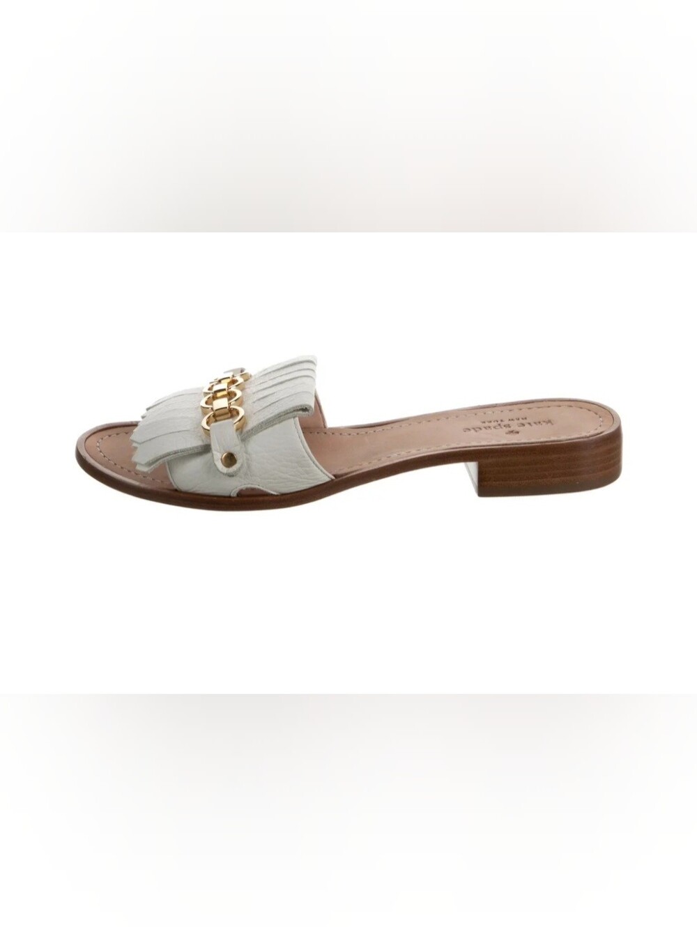 Kate Spade New York White Leather Sandals Size 8.5